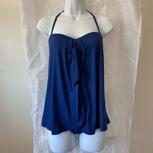 NWT Lauren Ralph Lauren Navy Blue Fly Away Swimsuit sz 8